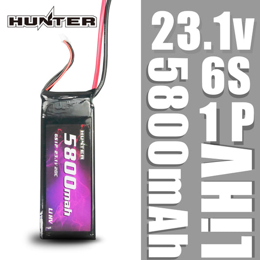 Hunter 6S1P HV 5800mAh 23.1V 20C Lipo Battery