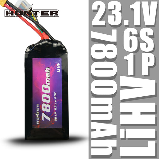 Hunter 6S1P HV 7800mAh 23.1V 25C Lipo Battery